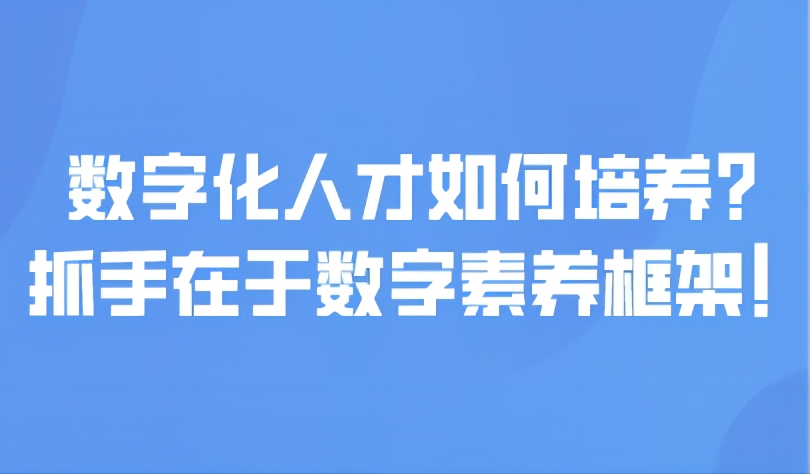 觀點 | 數(shù)字化人才如何培養(yǎng)？抓手在于數(shù)字素養(yǎng)框架！